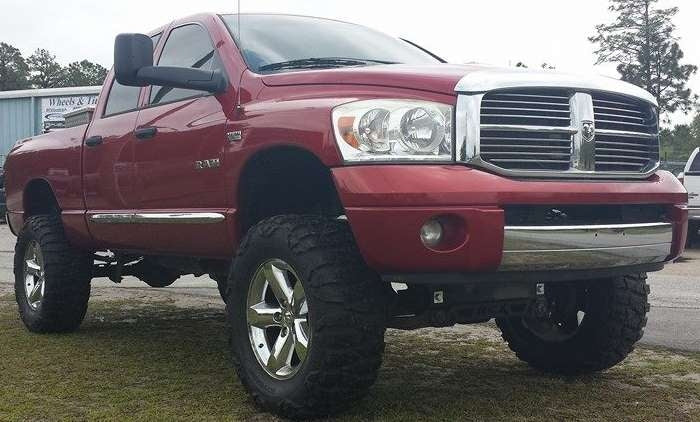 2008 Ram 1500 with 6" Rough Country lift kit and 3" body lift