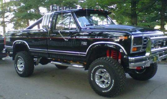 1985 Ford F150 Lariat with 6†Skyjacker Class II lift kit, 1†body lift