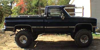 1987 Chevy Silverado V10 TBI 350 with 6" suspension lift kit