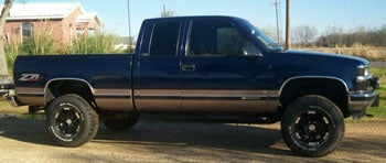 1996 Chevy Z71 with 2" leveling kit, 3" body lift