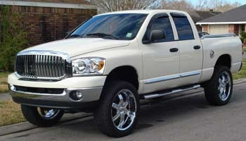 2006 Dodge Ram 1500 ST with 2" leveling kit, 3" Performance Accessories body lift