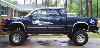 2005 Chevy Z71 1500 with Superlift 8" suspension lift kit, 3" body lift