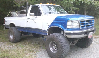 1995 Ford F350 with 8" suspension lift kit
