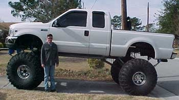 2001 F250, V-10, 4:88 gears, 30" custom lift kit