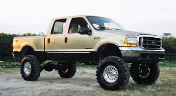 2000 Ford F250 Crew Cab Lariat with 8.5" suspension lift kit