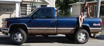 1998 Chevy 1500 with 4" Rough Country lift kit