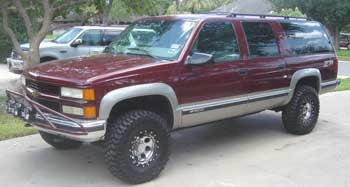 1999 Chevy K1500 Suburban with 2" suspension lift kit
