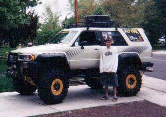 1988 Toyota 4 Runner with 5" Superlift lift kit and 3" Performance Accessories body lift
