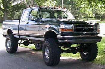 1994 Ford F150 with 6" Superlift lift kit, 3" Performance Accessories body lift