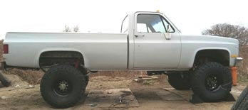 1984 GM 3/4T pickup with 6" Rough Country lift kit