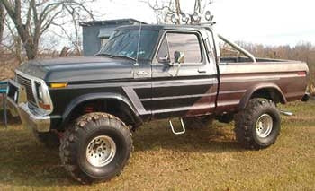 1979 Ford F150 4x4 custom with 4" suspension lift kit, 3" body lift