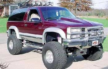 1993 Chevrolet Blazer 1500 with 8" suspension lift kit, 3" body lift