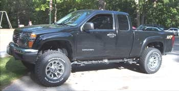 2004 GMC Canyon with 3" Performance Accessories body lift, 1-1/2" torsion bar lift