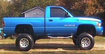 2001 Dodge Ram 1500 Offroad with 5" Rough Country lift kit, 2" spacers, 3" Performance Accessories body lift