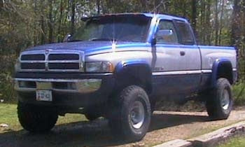 1997 Dodge Ram 1500 Extra Cab with 3" spacer suspension lift kit, 3" body lift