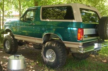 1996 Ford Bronco Eddie Bauer, 302 V8 4X4, 6" suspension lift kit with 4" body lift