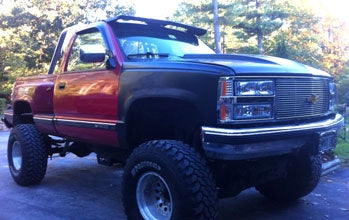 1990 Chevy Silverado 1500 with 6" Rough Country suspension lift kit, 3" Zone Offroad body lift