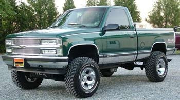 1996 Chevy with 4" Rough Country lift kit