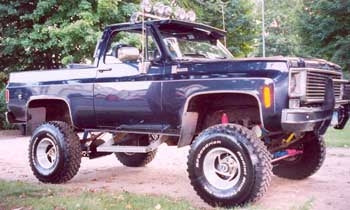 1978 Chevy K5 Blazer with 8" Skyjacker suspension lift kit, 2" body lift