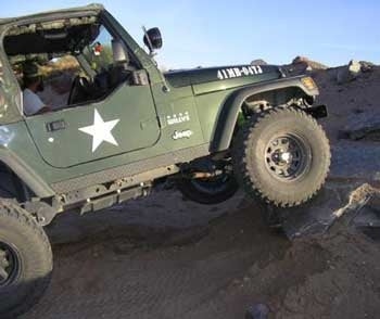 2004 Jeep Wrangler Willys mold with a 4" Tuff Country suspension lift kit