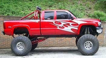 2002 Chevy Silverado Z71 with 24" lift kit, 3" body lift
