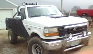 1988 F150 with 4" factory suspension and 3" body lift