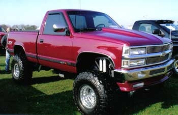 1989 GM 1500 with 6" suspension lift kit, 3" body lift