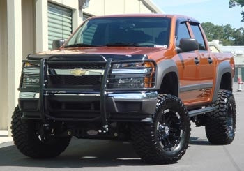 2006 Chevy Colorado Crew Cab Z71 with 4" Tuff Country suspension lift kit, 3" Performance Accessories body lift