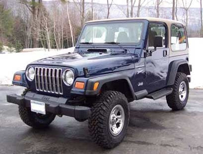 2000 Wrangler TJ 2" Skyjacker lift kit, 1" Performance Accessories body lift