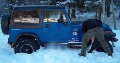 1995 YJ with 4" Skyjacker suspension lift kit