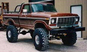1978 Ford F150 with 9" Superlift suspension lift kit, 3" body lift