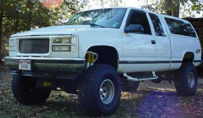 1996 Chevy Z-71 Extended cab with 6" Superlift suspension lift kit, 3" body lift