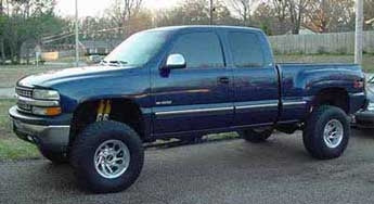 1999 GM Silverado with Superlift 6" suspension lift kit