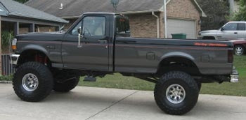 1994 Ford F-150 with 8" suspension lift kit, 3" body lift