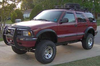 1995 Chevy Blazer with 5" Trailmaster suspension lift kit, 2" body lift