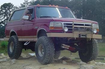 1995 Ford Bronco 3" Rancho lift kit, 3" Performance Accessories body lift