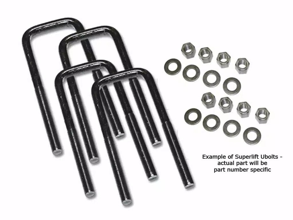 Four u-bolts w/hardware, Square 9/16 X 3-5/16 X 11