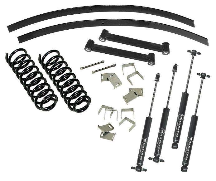 1986-91 Jeep Comanche MJ 2.5" lift kit, Shadow Nitro shocks