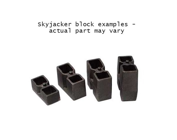 Universal, Center pinned, flat, ductile iron rear blocks