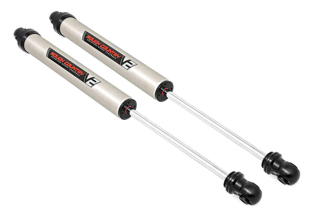 0-4" Rear Pair Rough Country V2 Monotube shocks, 07-25 Silverado Sierra 1500 4WD 2WD