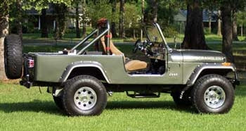 1981 Jeep CJ-8 Scrambler with 4" suspension lift kit, 1" body lift