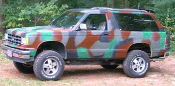 1989 Chevy S10 Blazer with 2.5" Rough Country lift kit, 3" Performance Accessories body lift