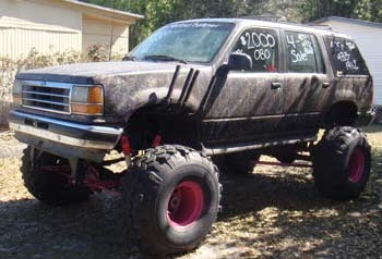 1993 Ford Explorer with 7" suspension lift kit, 3" body lift