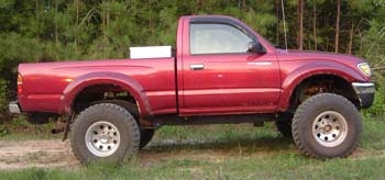 1996 Toyota Tacoma 4x4 with 3" suspension lift kit, 3" Performance Accessories body lift