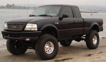 1998 Ford Ranger XLT Supercab with 5" RCD Coil-over Conversion, 3" Performance Accessories body lift