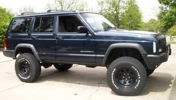 1997 Jeep Cherokee with 3.5" Tuff Country E-Z Ride suspension lift kit