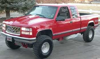 1988 GMC Sierra Extended cab with 4" Rancho suspension lift kit