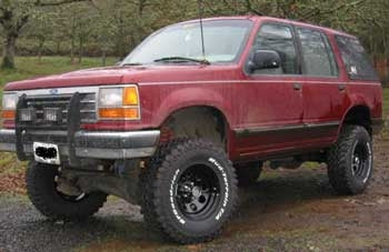 1991 Ford Explorer. It has a Superlift 5.5" suspension lift kit