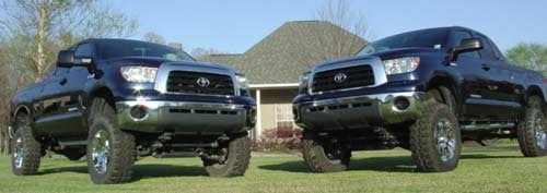2007 Toyota Tundra with 6" suspension lift kit, 3" body lift