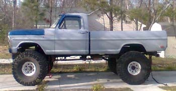 1967 Ford F350 with home-made 6" lift kit, 2.5" body lift